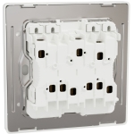 Schneider Electric 施耐德電氣 NUX34_1N_PW Unica X 16AX 四位單控開關掣連LED指示燈 (皎月白)