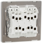 Schneider Electric 施耐德電氣 NUX34_2N_SS Unica X 16AX 四位雙控開關掣連LED指示燈 (炫星銀)