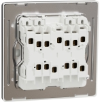 Schneider Electric 施耐德電氣 NUX34_2N_DG Unica X 16AX 四位雙控開關掣連LED指示燈 (石墨灰)