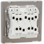 Schneider Electric 施耐德電氣 NUX34_2N_JB Unica X 16AX 四位雙控開關掣連LED指示燈 (曜石黑)