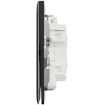 Schneider Electric 施耐德電氣 NUX34_2N_JB Unica X 16AX 四位雙控開關掣連LED指示燈 (曜石黑)