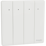 Schneider Electric 施耐德電氣 NUX34_2N_PW Unica X 16AX 四位雙控開關掣連LED指示燈 (皎月白)