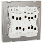 Schneider Electric 施耐德電氣 NUX34_2N_PW Unica X 16AX 四位雙控開關掣連LED指示燈 (皎月白)