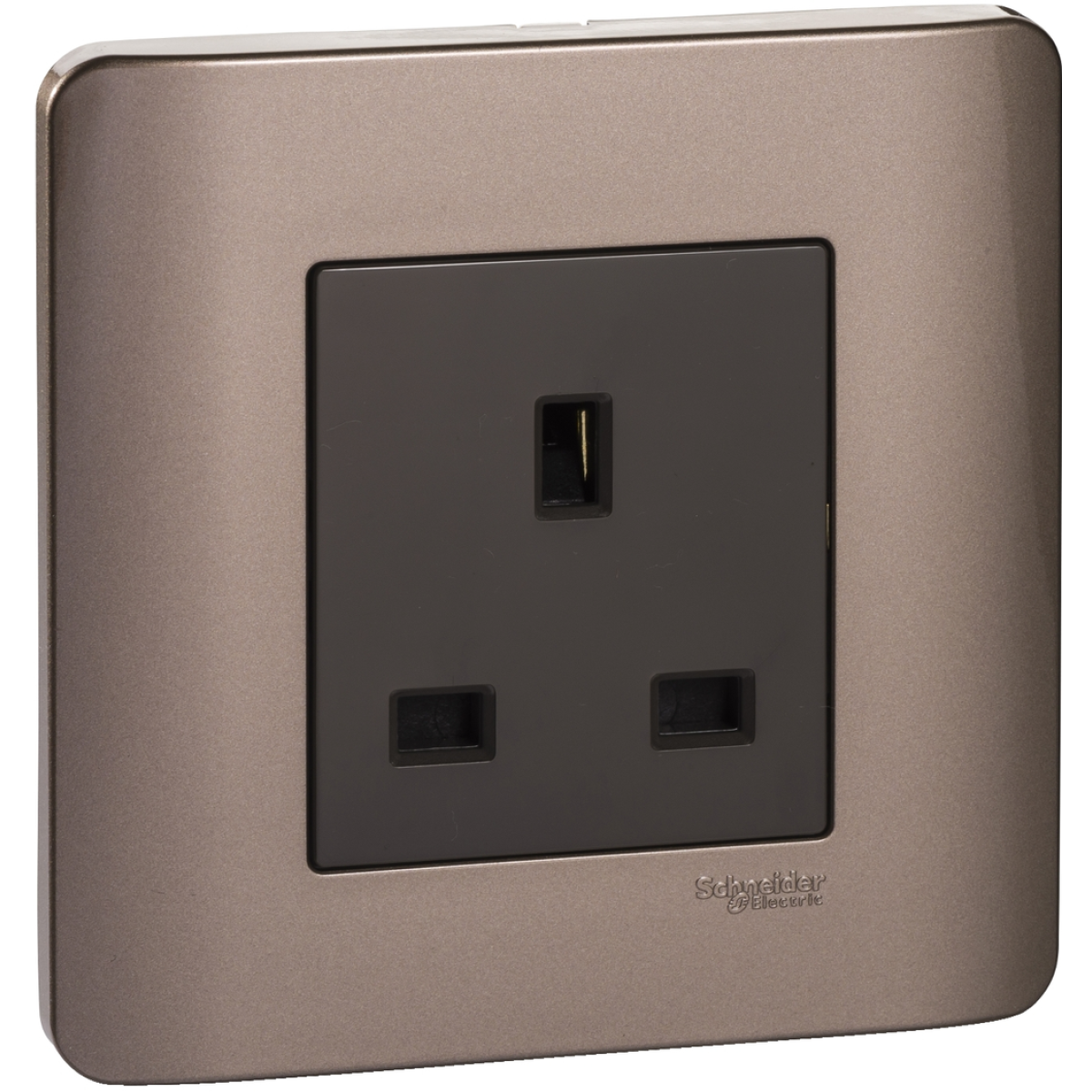 Schneider Electric 施耐德電氣 E84426 SZ Zencelo 13A 單位連保護門插座 (銀銅) Schneider Electric 施耐德電氣 E84426 SZ Zencelo 13A 單位連保護門插座 (銀銅)