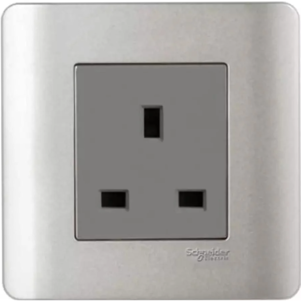 Schneider Electric 施耐德電氣 E84426 SA Zencelo 13A 單位連保護門插座 (銀灰)