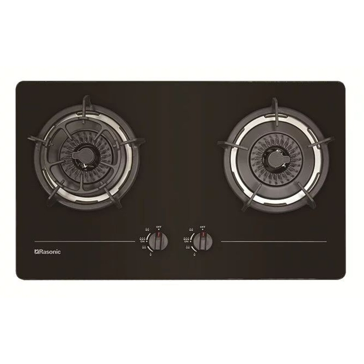 Rasonic 樂信 RG-233GB-TG 75厘米 嵌入式雙頭煤氣煮食爐 (彈性開孔設計 + 兩邊雙環爐頭獨立細芯火)