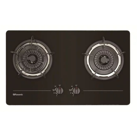 Rasonic 樂信 RG-233GB-TG 75厘米 嵌入式雙頭煤氣煮食爐 (彈性開孔設計 + 兩邊雙環爐頭獨立細芯火)