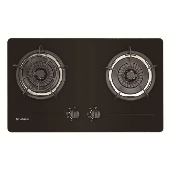 Rasonic 樂信 RG-233GB-TG 75厘米 嵌入式雙頭煤氣煮食爐 (彈性開孔設計 + 兩邊雙環爐頭獨立細芯火)