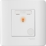 Schneider Electric 施耐德電氣 E8430FSGN_WE Zencelo 13A 單位保險菲士蘇連指示燈 (凝白)