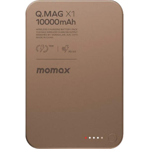 Momax IP117AL2 Q.Mag X1 10000mAh 超薄磁吸流動電源 (砂岩色) (已獲CCC認證)