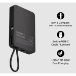 Momax IP152D 1-Power X 10000mAh 內置USB-C線移動電源