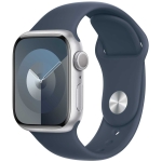 Apple Watch Series 9 GPS 41mm (銀色鋁金屬錶殼 / 藍色運動錶帶 M/L)