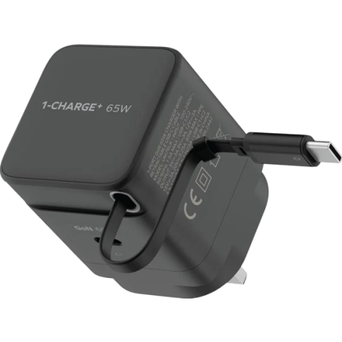 Momax UM76UKD 1-CHARGE+ 1 連接埠 GaN 65W 充電器，附可伸縮 USB-C線