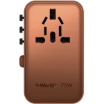 Momax UA18UKL2 1-World+ 70W GaN 3插口及內置伸縮USB-C充電線旅行插座