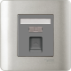 Schneider Electric 施耐德電氣 E8431RJS4 SA Zencelo 單位RJ11電話插座 (Keystone面板/備防塵活門) (銀灰)