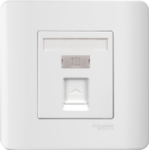 Schneider Electric 施耐德電氣 E8431RJS4_WE Zencelo 單位RJ11電話插座 (Keystone面板/備防塵活門) (凝白)