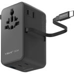 Momax UA25UKD 1-World²⁺ 100W 伸縮充電線四接口旅行充電插座 (黑色)