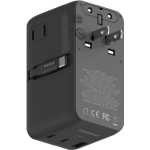 Momax UA25UKD 1-World²⁺ 100W 伸縮充電線四接口旅行充電插座 (黑色)