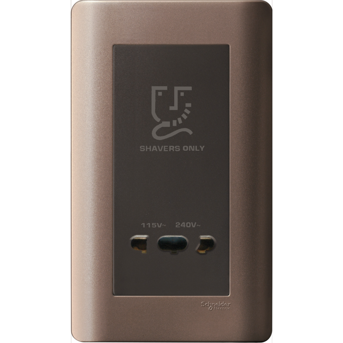 Schneider Electric 施耐德電氣 E84T727V_SZ Zencelo 鬚刨插座 115V/240V (銀銅)