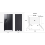 Samsung 三星 RS80F65J1FSH 616公升 大型對門式雪櫃 (黑色) *(客戶必須裝修完畢才睇位，如未有裝修必須再睇，費用$110)