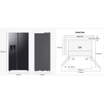 Samsung 三星 RS80F65G1FSH 609公升 大型對門式雪櫃 (黑色) *(客戶必須裝修完畢才睇位，如未有裝修必須再睇，費用$110)