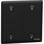 Schneider Electric 施耐德電氣 NUX32RUD250_JB Unica X 250W 兩位雙控光暗掣 (曜石黑)