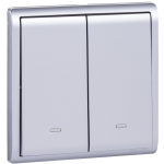 Schneider Electric 施耐德電氣 E8232L1F_LS_C5 Pieno 16AX 兩位單控開關掣連螢光指示 (薰衣草銀)