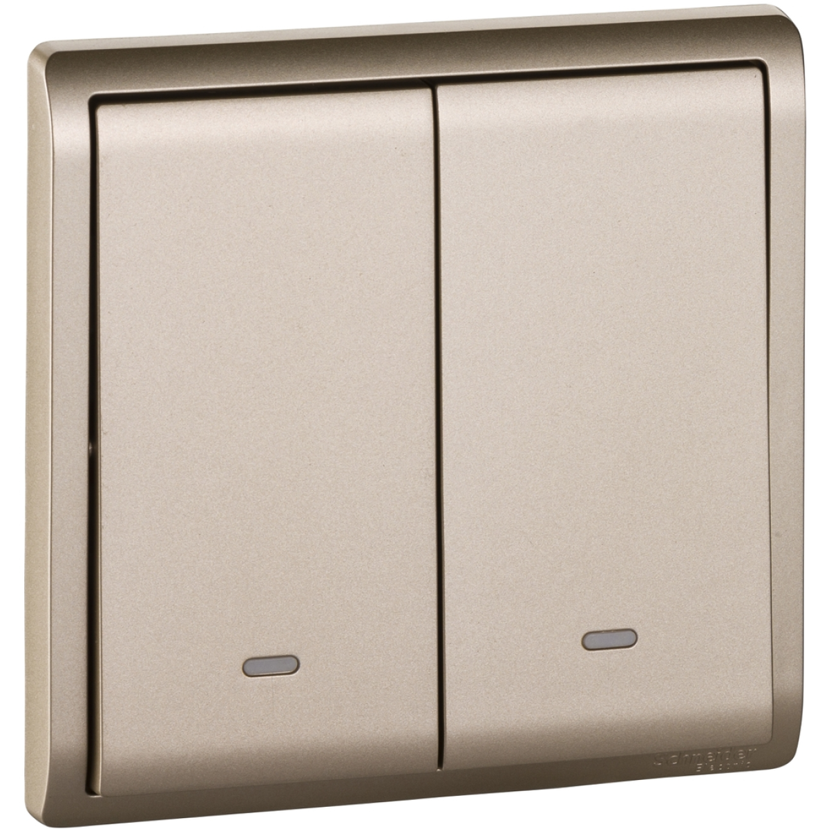 Schneider Electric 施耐德電氣 E8232L1F_WG_C5 Pieno 16AX 兩位單控開關掣連螢光指示 (沉醉金) Schneider Electric 施耐德電氣 E8232L1F_WG_C5 Pieno 16AX 兩位單控開關掣連螢光指示 (沉醉金)