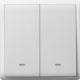Schneider Electric 施耐德電氣 E8232L2F_WE_C5 Pieno 16AX 兩位雙控開關掣連螢光指示 (凝白)