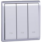 Schneider Electric 施耐德電氣 E8233L1F_LS_C5 Pieno 16AX 三位單控開關掣連螢光指示 (薰衣草銀)