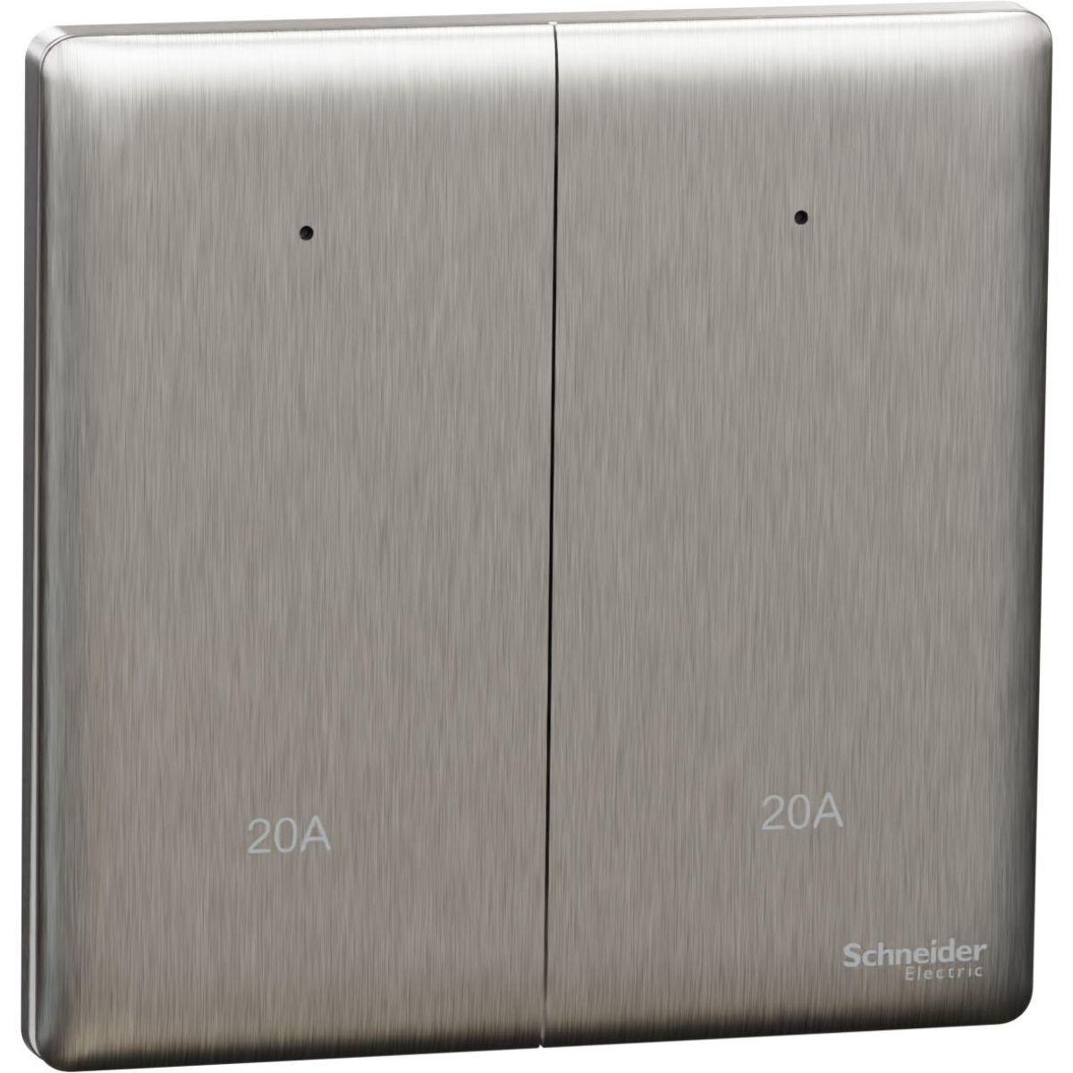 Schneider Electric 施耐德電氣 NUX32D20N_SS Unica X 20A 兩位雙極開關掣連LED指示燈 (炫星銀)