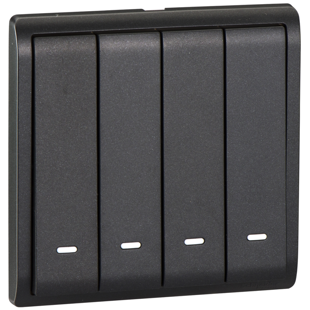 Schneider Electric 施耐德電氣 E8234L1F_MB_C5 Pieno 10AX 四位單控開關掣連螢光指示 (寫意黑) Schneider Electric 施耐德電氣 E8234L1F_MB_C5 Pieno 10AX 四位單控開關掣連螢光指示 (寫意黑)