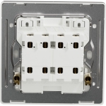 Schneider Electric 施耐德電氣 NUX32D20N_JB Unica X 20A 兩位雙極開關掣連LED指示燈 (曜石黑)