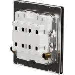 Schneider Electric 施耐德電氣 NUX32D20N_JB Unica X 20A 兩位雙極開關掣連LED指示燈 (曜石黑)