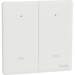 Schneider Electric 施耐德電氣 NUX32D20N_PW Unica X 20A 兩位雙極開關掣連LED指示燈 (皎月白)