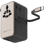 Momax UA25UKD 1-World²⁺ 100W 伸縮充電線四接口旅行充電插座 (鈦色)