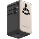 Momax UA25UKD 1-World²⁺ 100W 伸縮充電線四接口旅行充電插座 (鈦色)
