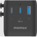 Momax UA26UKD 1-World² 20W 三接口旅行充電插座 (黑色)