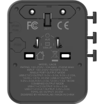 Momax UA26UKD 1-World² 20W 三接口旅行充電插座 (黑色)