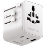 Momax UA26UKW 1-World² 20W 三接口旅行充電插座 (白色)
