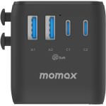 Momax UA27UKD 1-World² 35W 五接口旅行充電插座 (黑色)