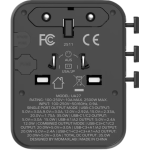 Momax UA27UKD 1-World² 35W 五接口旅行充電插座 (黑色)