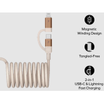 Momax DL60L2 Mag.Link - USB-C to C & Lightning 磁吸連接線 (2米)