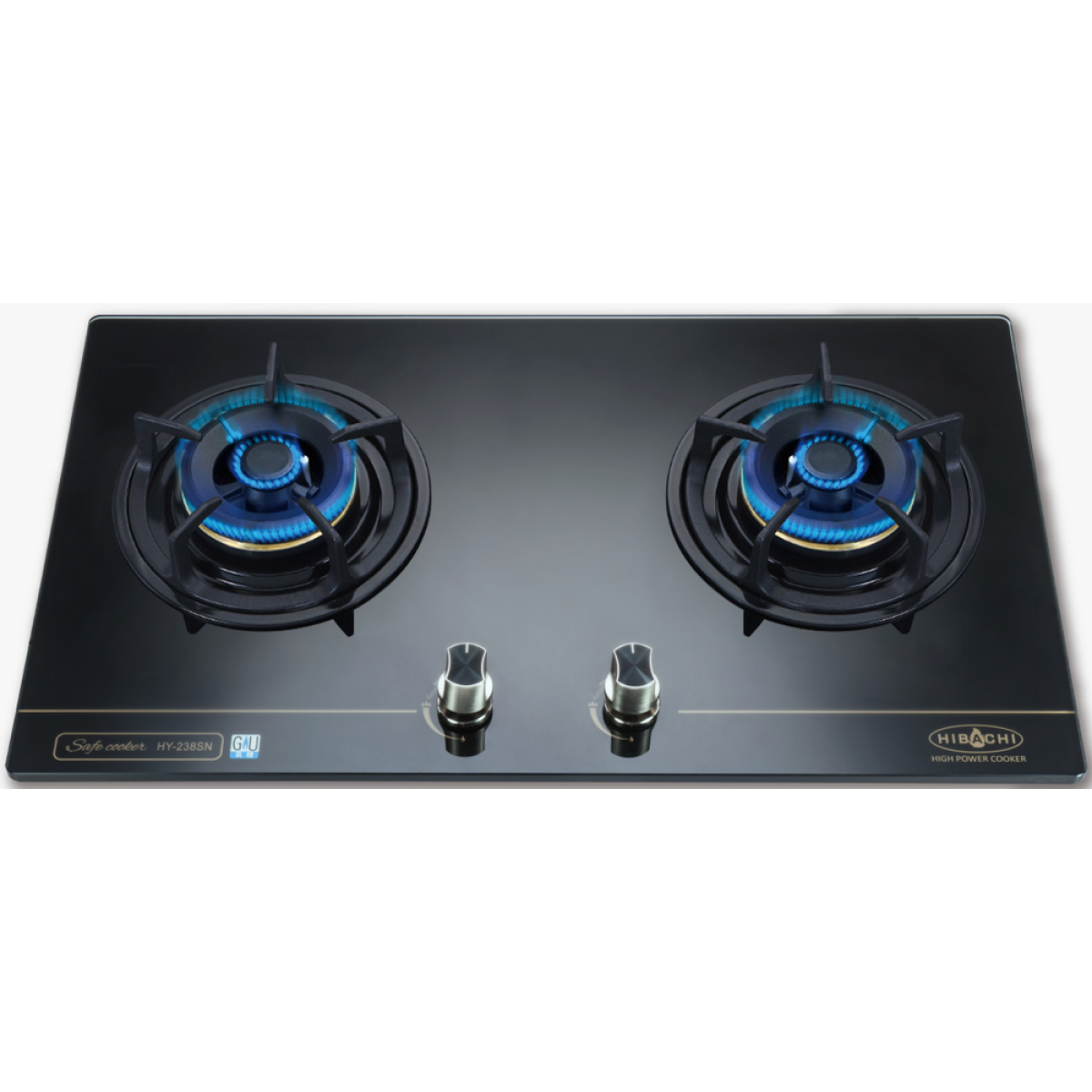 Hibachi 氣霸 HY-238TG 75厘米 "蓮芯火" 嵌入式雙頭煤氣爐 Hibachi 氣霸 HY-238TG 75厘米 "蓮芯火" 嵌入式雙頭煤氣爐