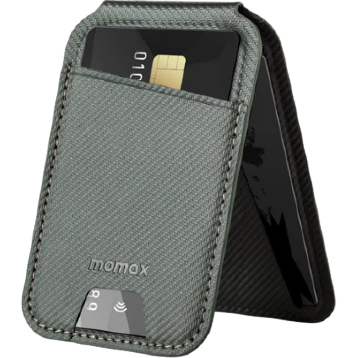 Momax SR29E 1-Wallet磁吸卡片套支架 (灰色)