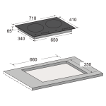 Cristal 尼斯 CI-H280-2 71厘米 嵌入式電磁電陶爐