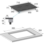 Cristal 尼斯 CI-268-3 71厘米 2800W 嵌入/座檯式雙頭電磁爐