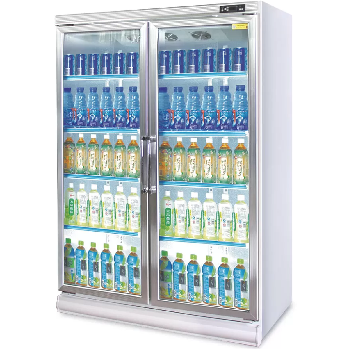 Luen Pun 聯品 LG4-1080FC-2H 1080公升 機後型平頂風冷鋁合金兩門展示櫃