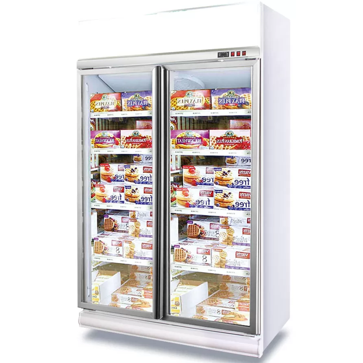 Luen Pun 聯品 LG4-980LF-2HW 980公升 低溫鋁合金雙門展示櫃 (黑框)