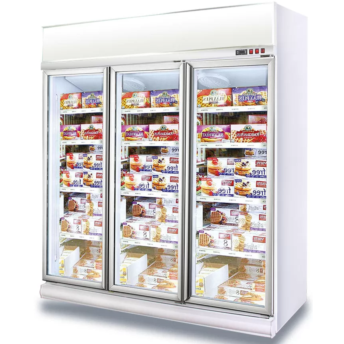 Luen Pun 聯品 LG4-1460LF-3HW 1460公升 低溫鋁合金三門展示櫃 (黑框)